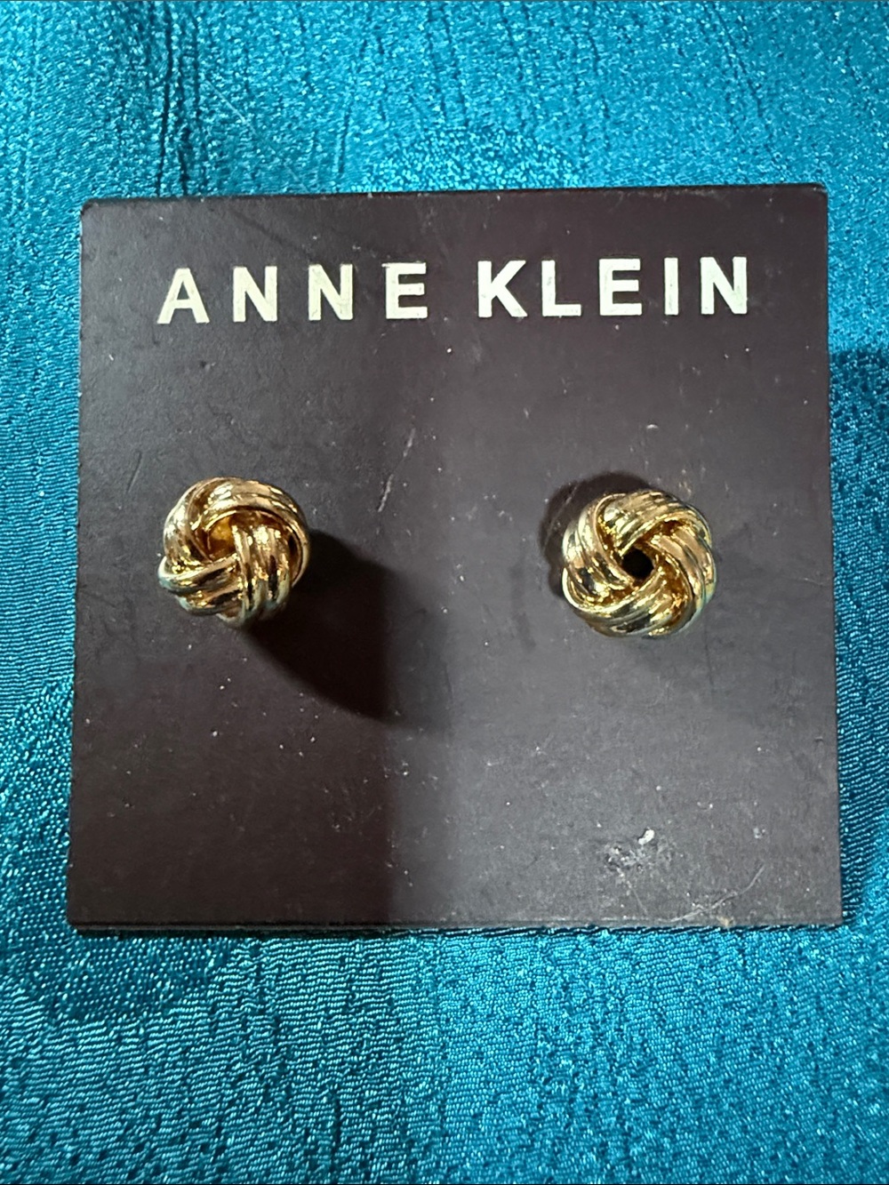 Anne Klein Twisted Rope Gold-Tone Knot Earrings